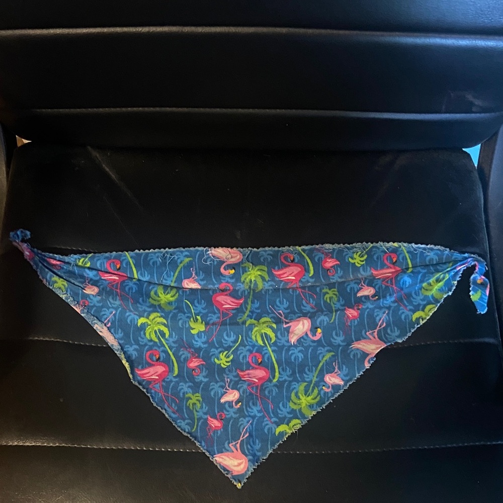 🧡 flamingo print dog bandana